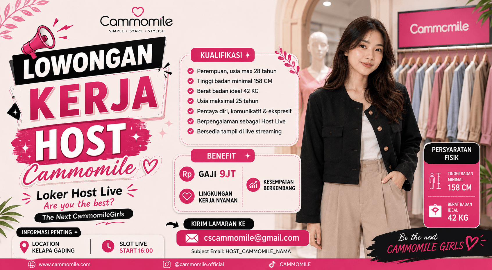 Lowongan Kerja Host Cammomile