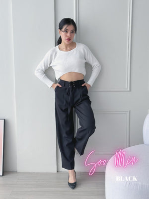 Cammomile SOO MIN pants 2306028 Celana Kulot Wanita silang depan