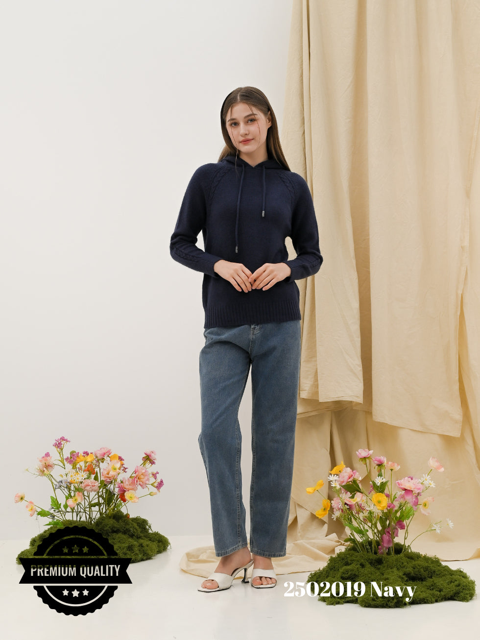 Cammomile 2502019 V20 Sweater Hoody lengan panjang