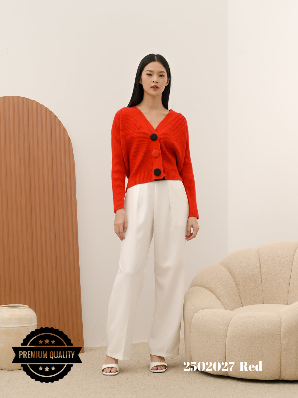 Cammomile 2502027 v26 Cardigan Kora Style rajut kancing besar