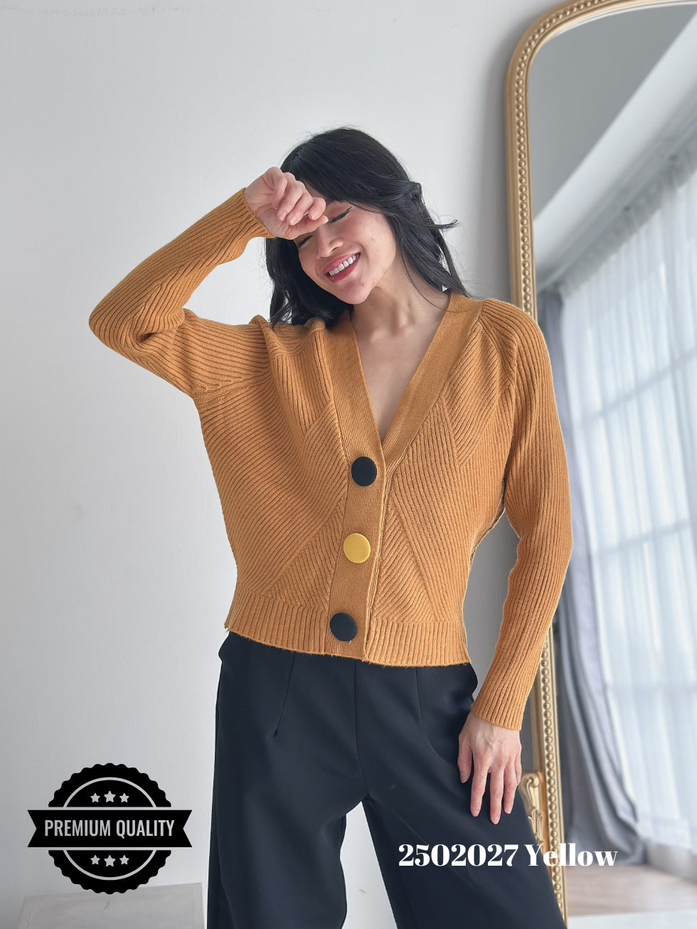 Cammomile 2502027 v26 Cardigan Kora Style rajut kancing besar