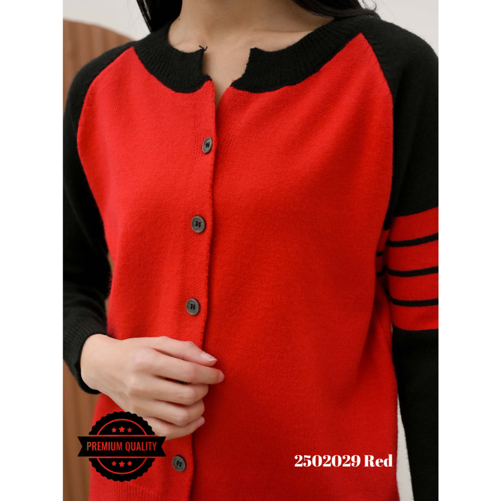 Cammomile 2502029 Rajut V26 Knit lengan panjang stripe