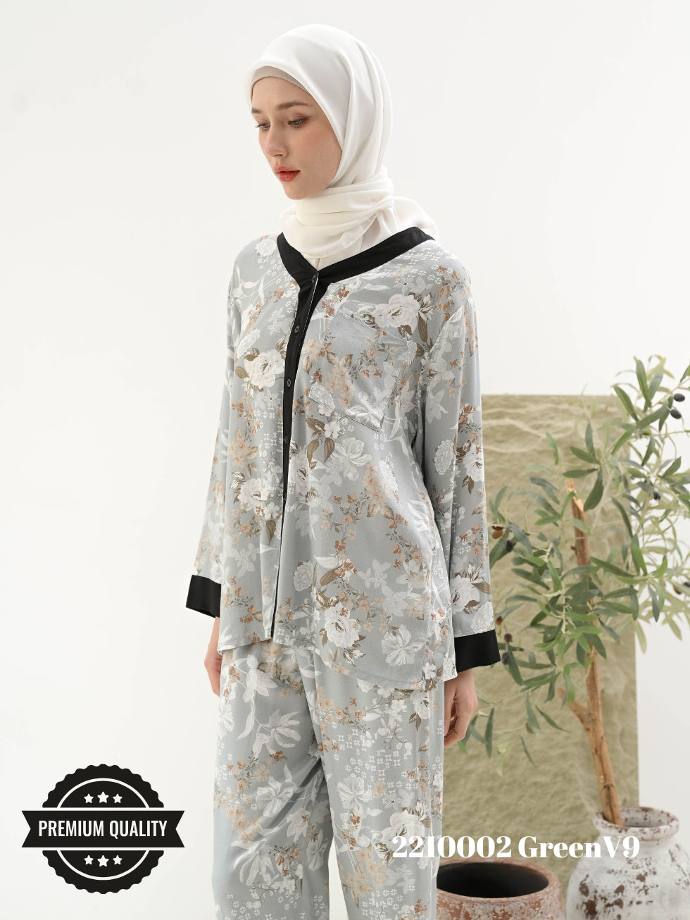 Cammomile 2210002 piyama list hitam