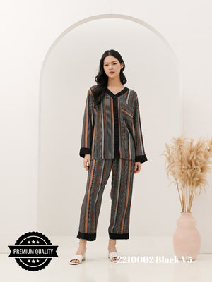 Cammomile 2210002 piyama list hitam