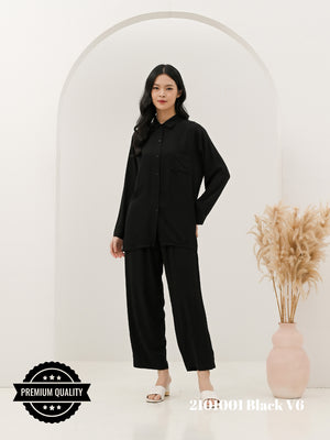 Cammomile 2210002 piyama list hitam