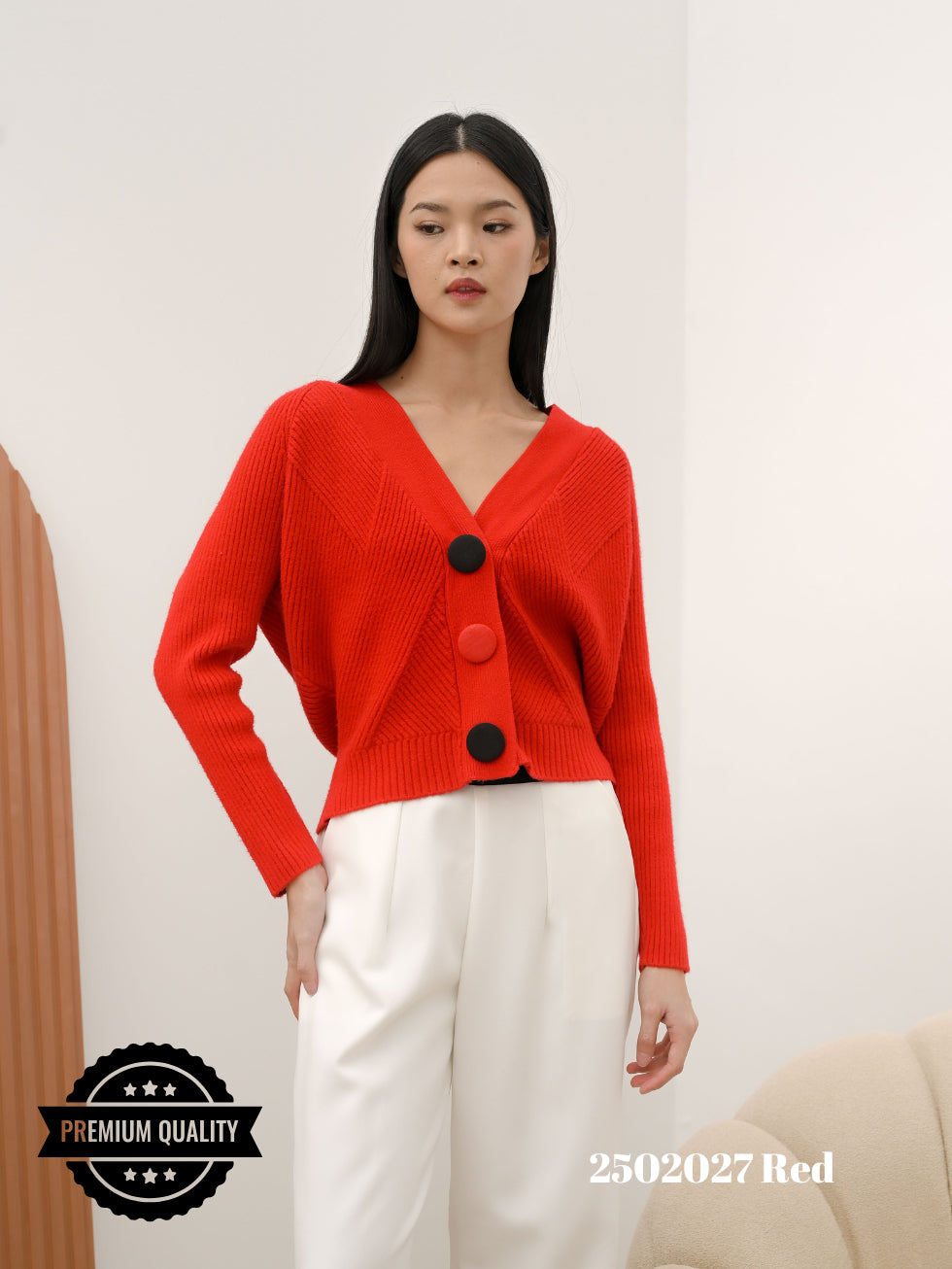 Cammomile 2502027 v26 Cardigan Kora Style rajut kancing besar