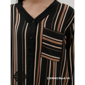 Cammomile 2210002 piyama list hitam